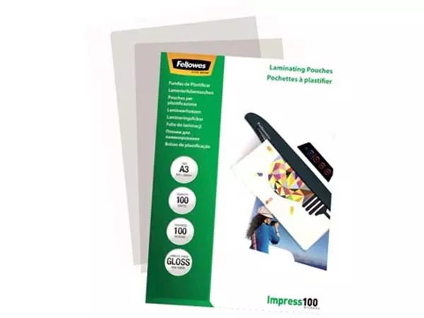 Een Fellowes lamineerhoes Impress100 ft A5, 200 micron (2 x 100 micron), pak van 100 stuks koop je bij ShopXPress