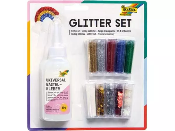 Een Folia glitterset koop je bij ShopXPress