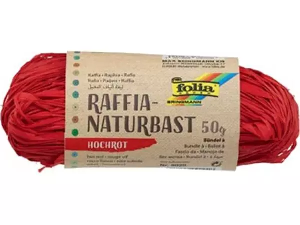 Een Folia raffia donkerrood koop je bij ShopXPress