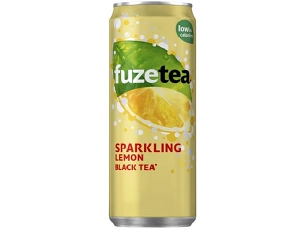 Vous pouvez acheter un Fuze Tea boisson rafraîchissant, pétillant, canette sleek de 33 cl, paquet de 24 pièces, thé noir chez Supplierz BV