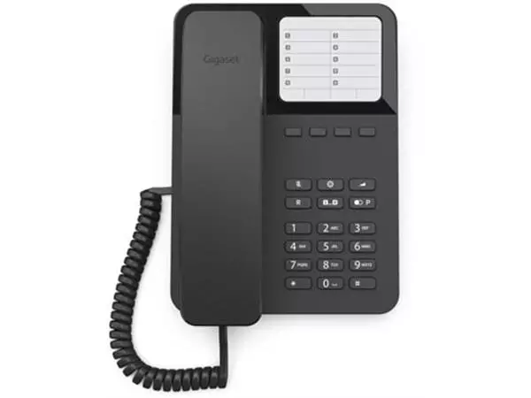 Een GIGAset DESK400 vaste telefoon, zwart koop je bij ShopXPress