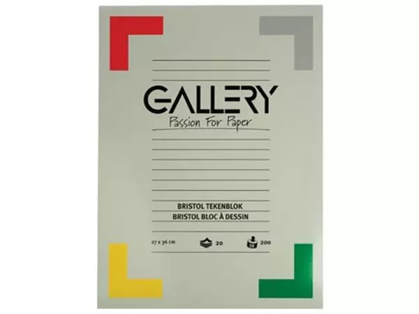 Een Gallery Bristol tekenblok ft 27 x 36 cm, 200 g/m², blok van 20 vel koop je bij ShopXPress