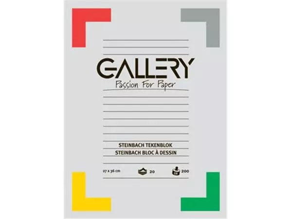 Een Gallery Steinbach tekenblok, ft 27 x 36 cm, 200 g m², 20 vel koop je bij ShopXPress