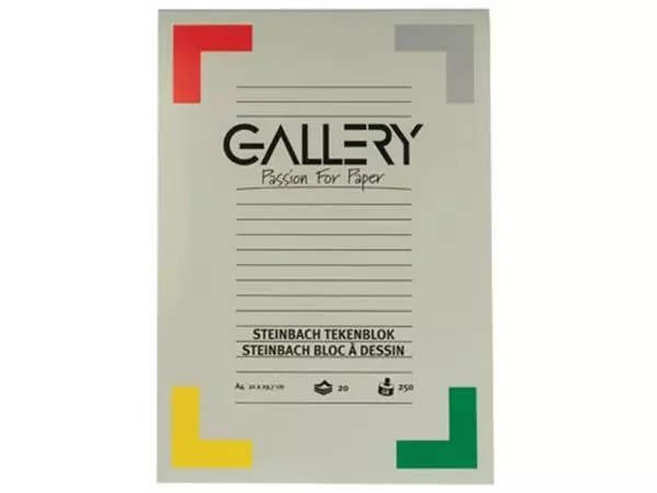 Een Gallery Steinbach tekenblok, gekorreld, ft 21 x 29,7 cm (A4), 250 g/m², blok van 20 vel koop je bij ShopXPress