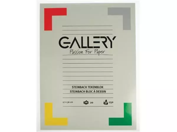Een Gallery Steinbach tekenblok, gekorreld, ft 27 x 36 cm, 250 g/m², blok van 20 vel koop je bij ShopXPress