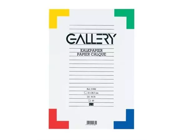 Een Gallery kalkpapier, ft 21 x 29,7 cm (A4), blok van 20 vel koop je bij ShopXPress