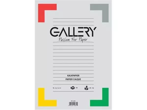 Een Gallery kalkpapier, ft 29,7 x 42 cm (A3), blok van 20 vel koop je bij ShopXPress