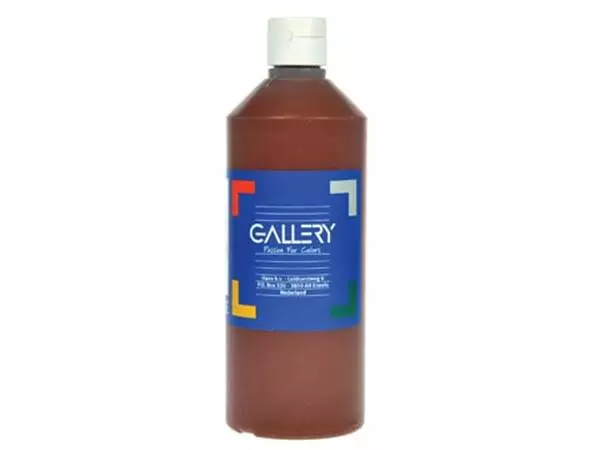 Een Gallery plakkaatverf, flacon van 500 ml, donkerbruin koop je bij ShopXPress