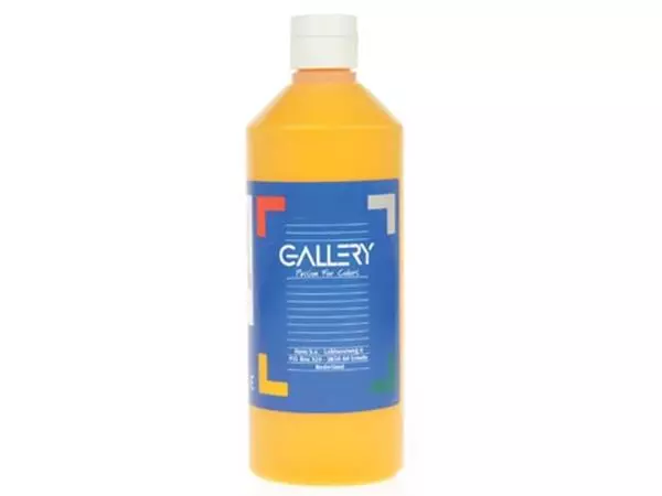 Een Gallery plakkaatverf, flacon van 500 ml, donkergeel koop je bij ShopXPress