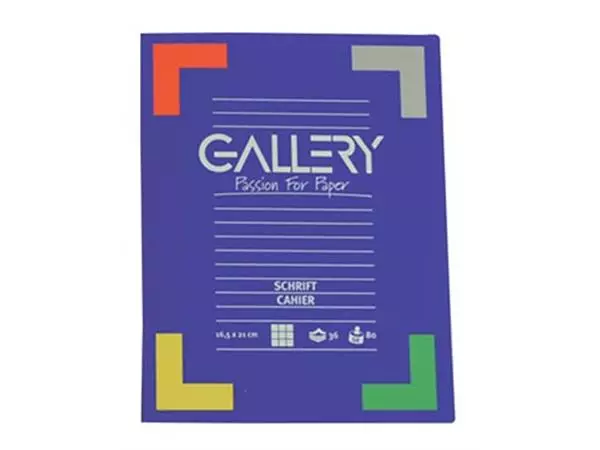 Een Gallery schrift, ft 16,5 x 21 cm, gelijnd, 72 bladzijden koop je bij ShopXPress