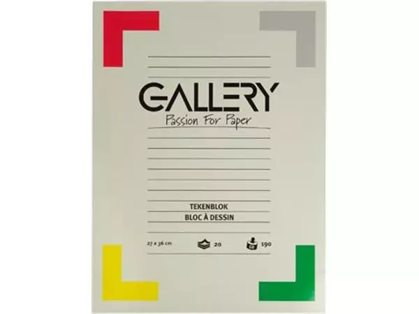 Een Gallery tekenblok ft 27 x 36 cm, extra zwaar houtvrij papier, 190 g/m², blok van 20 vel koop je bij ShopXPress