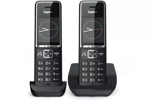 Een Gigaset Comfort 550 Duo DECT draadloze telefoon, met extra handset, zwart koop je bij ShopXPress