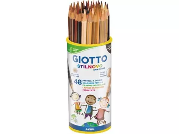 Een Giotto Stilnovo Skin Tones kleurpotloden, pot van 48 stuks koop je bij ShopXPress