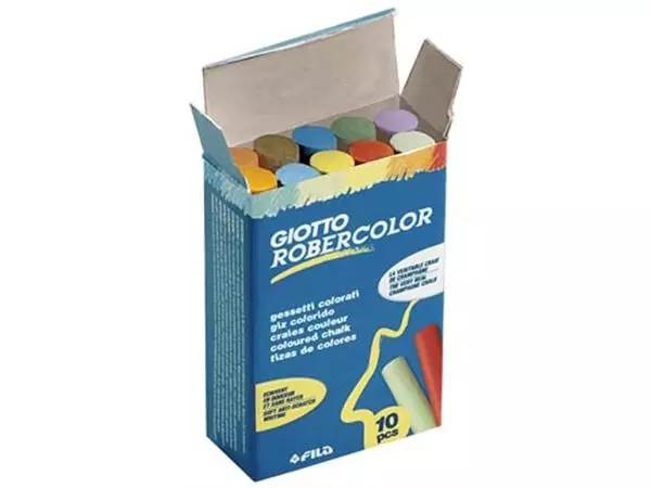Een Giotto krijt Robercolor, doos met 10 krijtjes in geassorteerde kleuren koop je bij ShopXPress