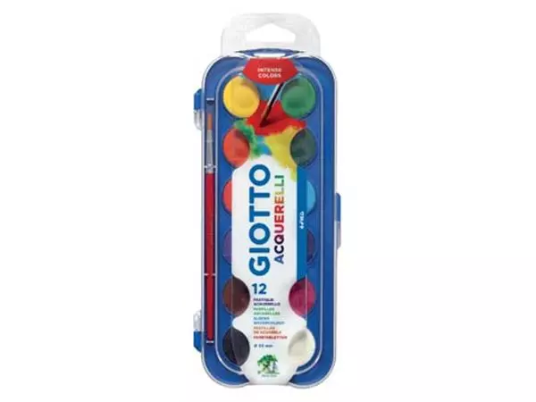 Een Giotto waterverf, doos met 12 napjes en 1 penseel koop je bij ShopXPress