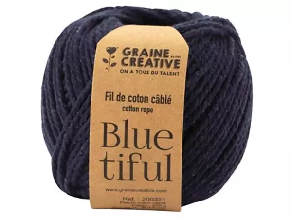 Een Graine Créative Macramé touw, ft 2,5 mm x 80 m, indigo koop je bij ShopXPress