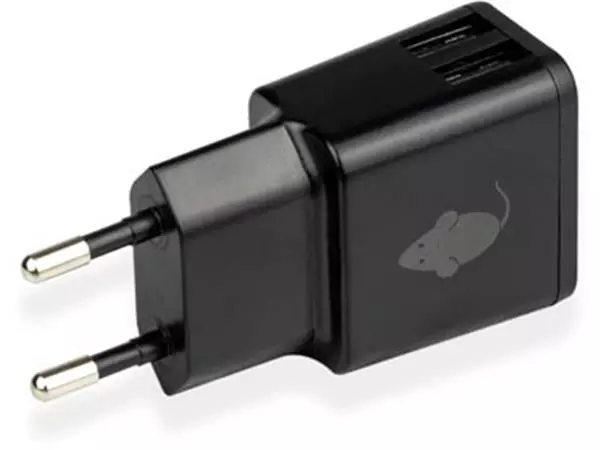 Een Greenmouse Dual oplader 2 x USB-A, zwart koop je bij ShopXPress