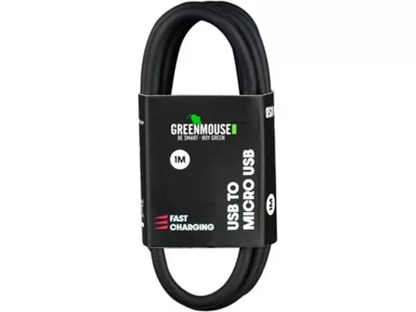 Een Greenmouse kabel, USB-A naar micro-USB, 1 m, zwart koop je bij ShopXPress