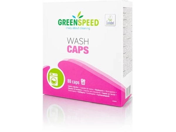 Een Greenspeed Wash Caps wasmiddel, pak van 80 capsules koop je bij Supplierz BV