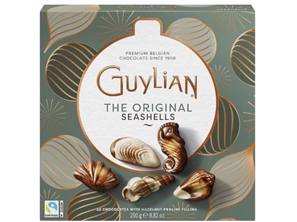 Een Guylian zeevruchten chocolade, Xmas Edition, doos van 250 g koop je bij ShopXPress