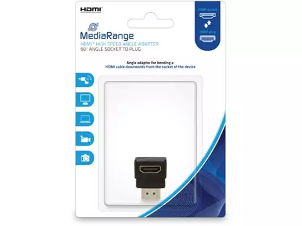 Een HDMI High Speed Hoek-adapter, 90 graden, Contrastekker/stekker koop je bij ShopXPress