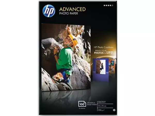 Een HP Advanced fotopapier ft 10 x 15 cm, 250 g, pak van 100 vel, glanzend koop je bij ShopXPress
