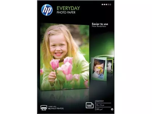 Een HP Everyday fotopapier ft 10 x 15 cm, 200 g, pak van 100 vel, glanzend koop je bij ShopXPress