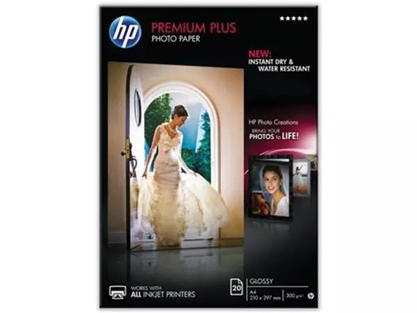 Een HP Premium Plus fotopapier ft A4, 300 g, pak van 20 vel, glanzend koop je bij ShopXPress