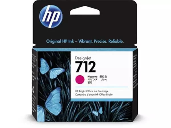 Een HP inktcartridge 712, 29 ml, OEM 3ED68A, magenta koop je bij ShopXPress