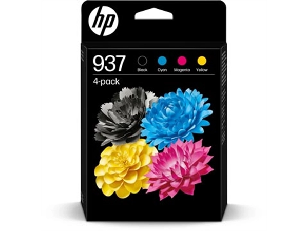 Vous pouvez acheter un HP cartouche d'encre 937, 800 - 1.250 pages, OEM 6C400NE, 4 kleuren chez Supplierz BV