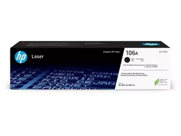 Een HP toner 106A, 1.000 pagina's, OEM W1106A, zwart koop je bij ShopXPress