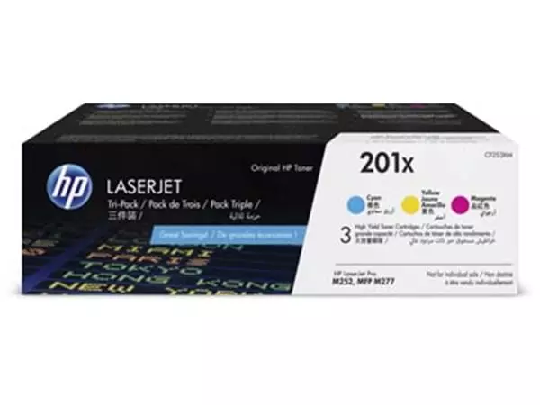 Een HP toner 201X, 3 x 2.300 pagina's, OEM CF253XM, 3 kleuren koop je bij ShopXPress