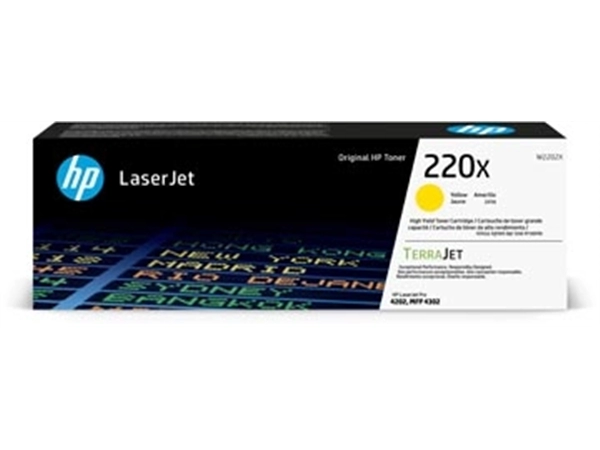 Een HP toner 220X, 5.500 pagina's, OEM W2202X, geel koop je bij ShopXPress