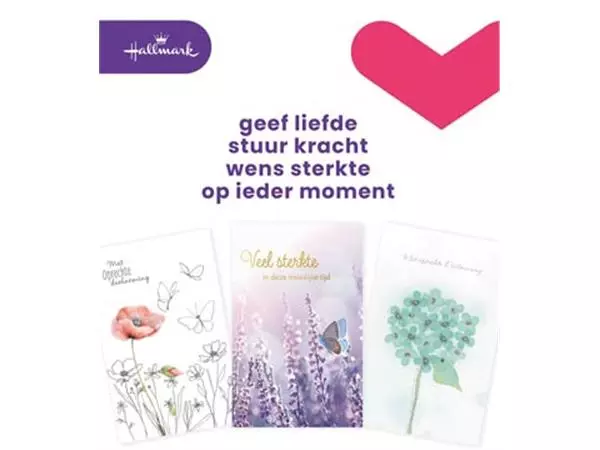 Een Hallmark navulset wenskaarten, deelneming, pak van 10 stuks koop je bij Supplierz BV