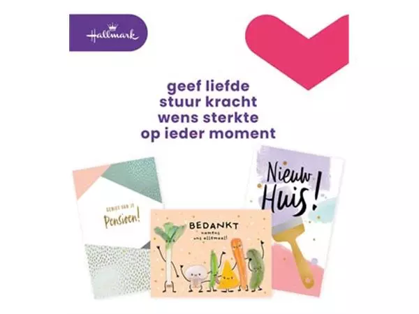 Een Hallmark navulset wenskaarten, divers, pak van 12 stuks koop je bij Supplierz BV