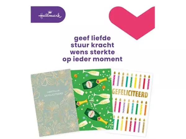 Sie können einen Hallmark navulset wenskaarten, felicitatie, pak van 6 stuks bei Supplierz BV kaufen