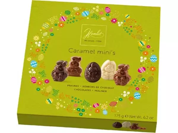 Een Hamlet Pasen karamel mini's bonbons, doos van 175 g koop je bij Supplierz BV