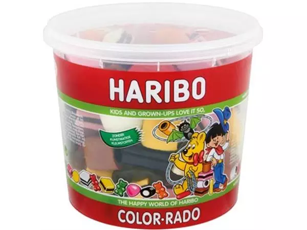 Een Haribo snoepgoed, emmer van 650 g, Color-Rado koop je bij ShopXPress