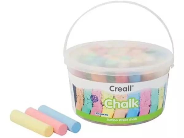 Een Havo stoepkrijt Chalk emmertje van 50 stuks koop je bij ShopXPress