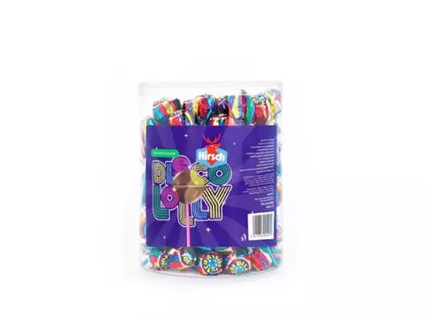 Een Hirsch Disco Lolly, 100 stuks, pot van 1,2 kg koop je bij ShopXPress