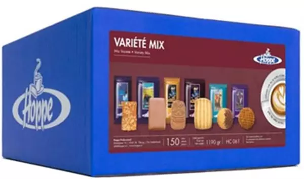 Een Hoppe koekjes Variété Mix, doos van 150 stuks koop je bij ShopXPress