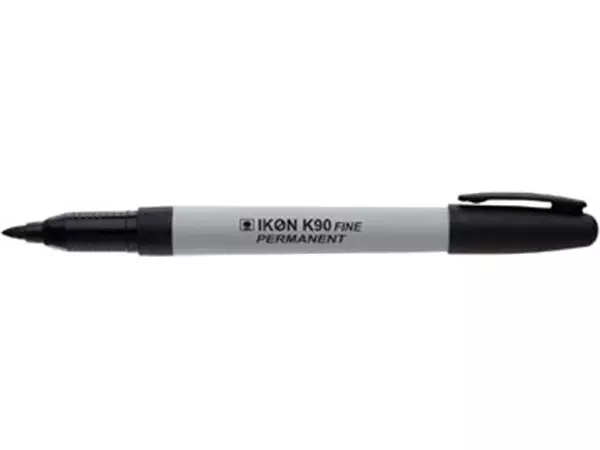 Een Ikon permanent marker met fijne harde punt, zwart koop je bij ShopXPress