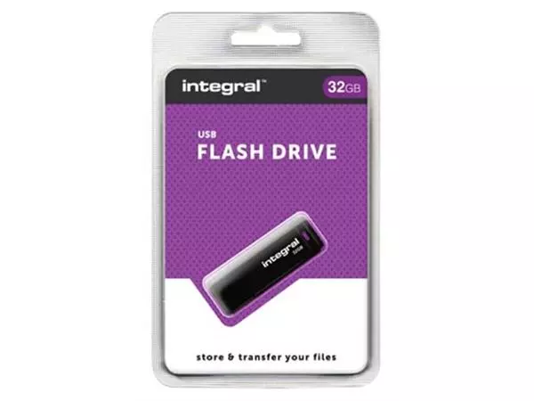 Een Integral USB 2.0 stick, 32 GB, zwart koop je bij ShopXPress