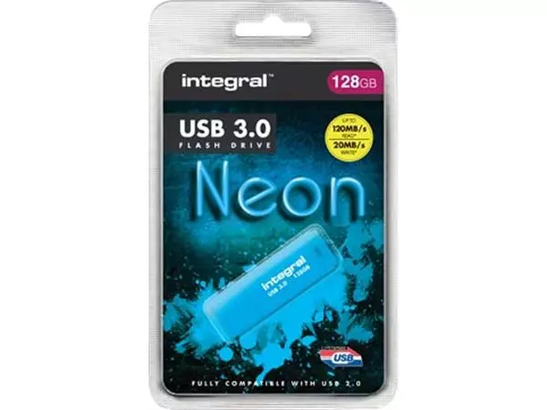 Een Integral USB3 Neon 128GB BL koop je bij ShopXPress