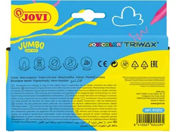 Een Jovi waskrijt Triwax Jumbo Easy Grip 12 stuks koop je bij ShopXPress