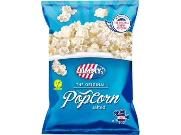 Een Jimmy's Popcorn Classic, zout, zak van 80 g koop je bij ShopXPress