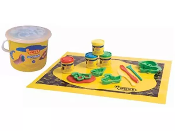 Een Jovi boetseerpasta Blandiver kleurrijke emmertje met 4 potjes boetseerpasta van 50 cc in geassorteerde... koop je bij ShopXPress