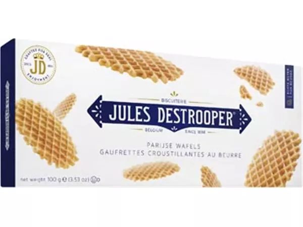 Een Jules Destrooper Parijse wafels, doos van 100 g koop je bij ShopXPress