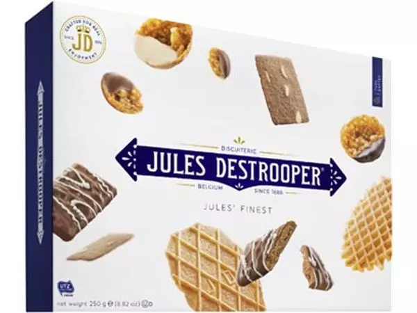 Een Jules Destrooper koekjes, Jules' Finest, doos van 250 gram koop je bij ShopXPress