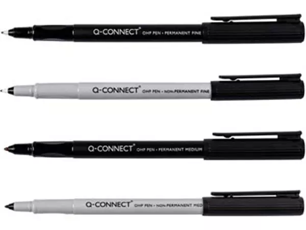 Een Q-CONNECT OHP marker, permanent, medium, zwart koop je bij ShopXPress